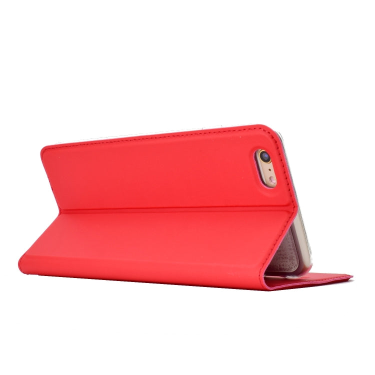 Ultra-thin Pressed Magnetic TPU+PU Leather Case for iPhone 6 Plus & 6s Plus, with Card Slot & Holder