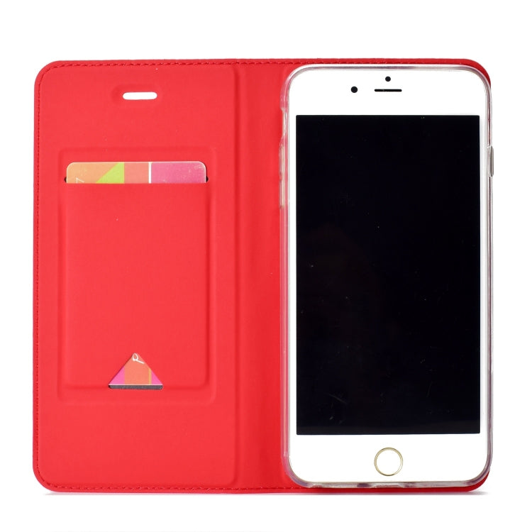 Ultra-thin Pressed Magnetic TPU+PU Leather Case for iPhone 6 Plus & 6s Plus, with Card Slot & Holder