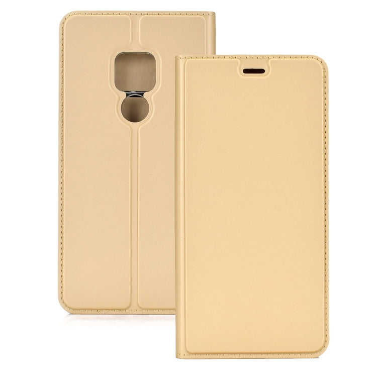 Ultra-thin Pressed Magnetic TPU+PU Leathe Case for Huawei Mate 20, with Card Slot & Holder