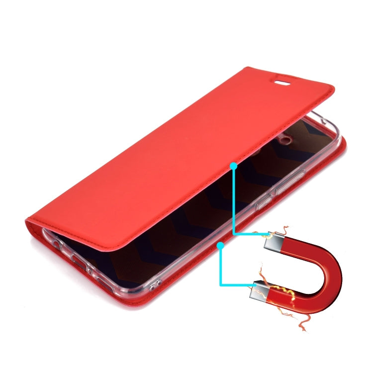 Ultra-thin Pressed Magnetic TPU+PU Leathe Case for Huawei Mate 20 Lite, with Card Slot & Holder