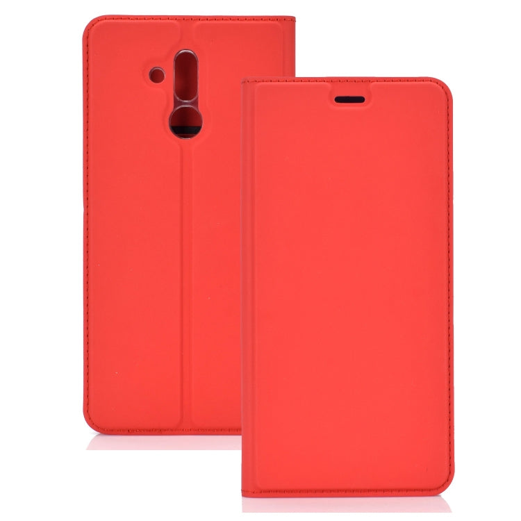 Ultra-thin Pressed Magnetic TPU+PU Leathe Case for Huawei Mate 20 Lite, with Card Slot & Holder