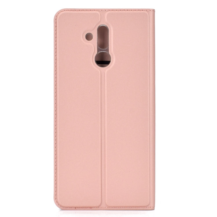 Ultra-thin Pressed Magnetic TPU+PU Leathe Case for Huawei Mate 20 Lite, with Card Slot & Holder