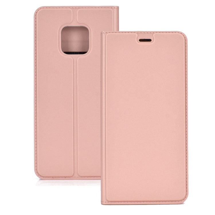 Ultra-thin Pressed Magnetic TPU+PU Leathe Case for Huawei Mate 20 Pro, with Card Slot & Holder