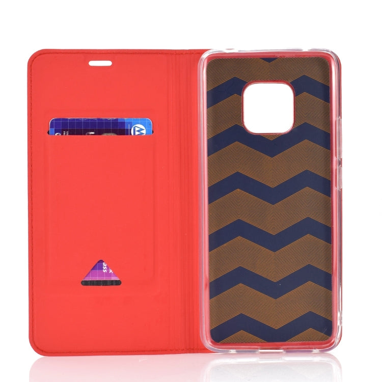 Ultra-thin Pressed Magnetic TPU+PU Leathe Case for Huawei Mate 20 Pro, with Card Slot & Holder