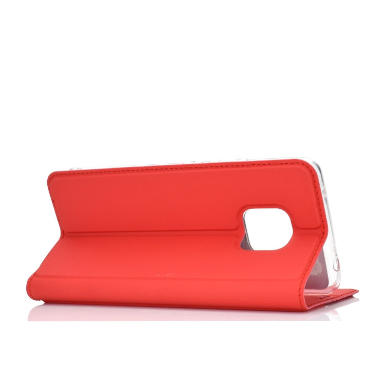 Ultra-thin Pressed Magnetic TPU+PU Leathe Case for Huawei Mate 20 Pro, with Card Slot & Holder