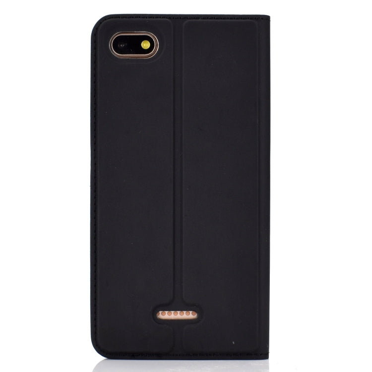 Ultra-thin Pressed Magnetic TPU+PU Leathe Case for Xiaomi Redmi 6A, with Card Slot & Holder