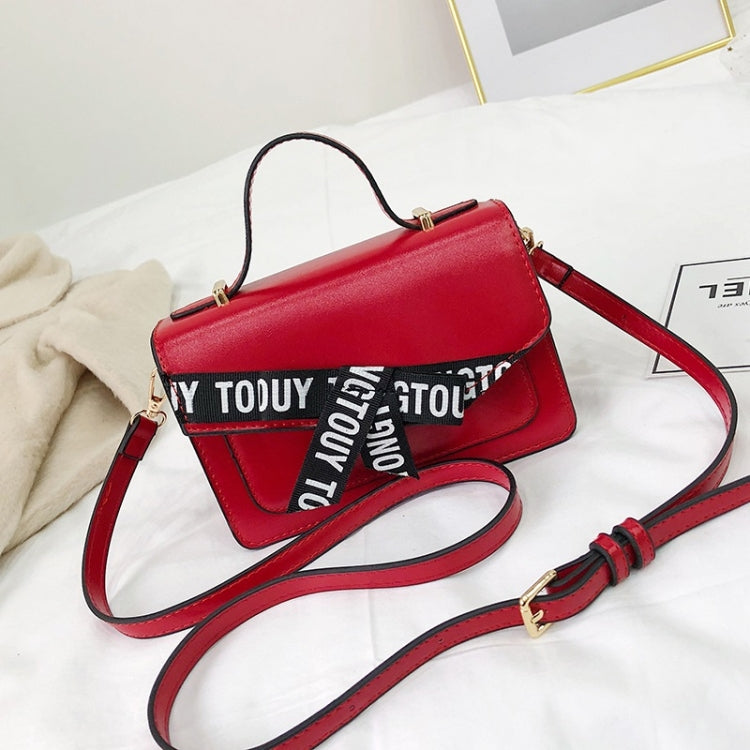 Fashion Shoulder Bag Letter Bow Small Square Bag Ladies Messenger Bag Handbag