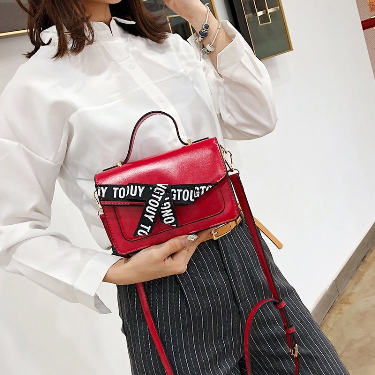 Fashion Shoulder Bag Letter Bow Small Square Bag Ladies Messenger Bag Handbag