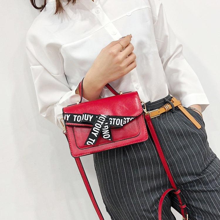 Fashion Shoulder Bag Letter Bow Small Square Bag Ladies Messenger Bag Handbag
