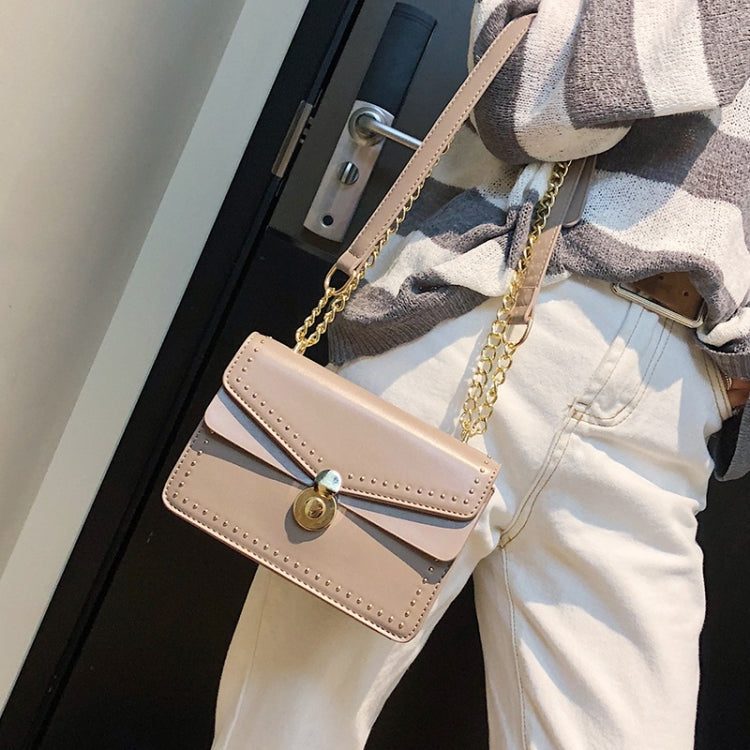 Rivet PU Leather Single Shoulder Bag Small Square Bag Ladies Messenger Handbag