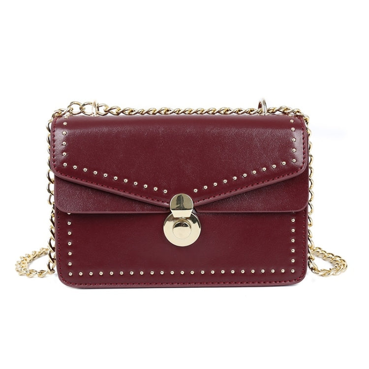 Rivet PU Leather Single Shoulder Bag Small Square Bag Ladies Messenger Handbag