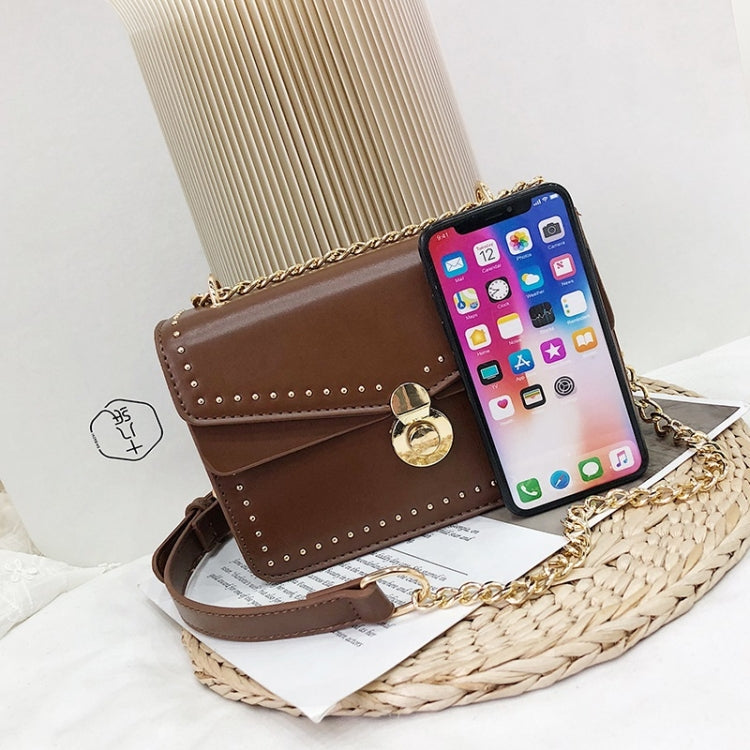 Rivet PU Leather Single Shoulder Bag Small Square Bag Ladies Messenger Handbag