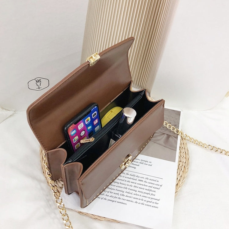 Rivet PU Leather Single Shoulder Bag Small Square Bag Ladies Messenger Handbag