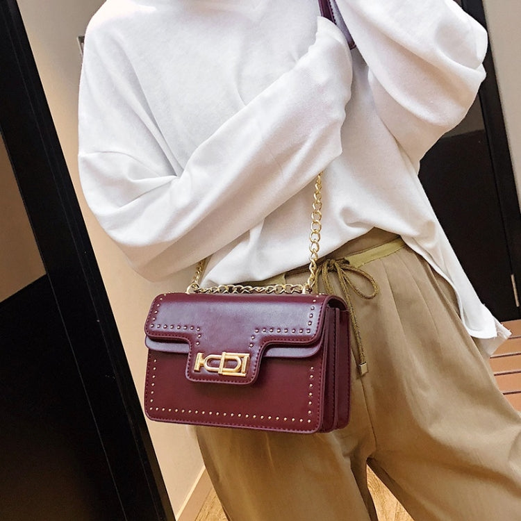 Rivet Shoulder Bag Small Square Bag Ladies Messenger Handbag