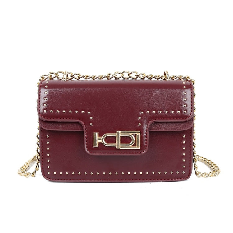 Rivet Shoulder Bag Small Square Bag Ladies Messenger Handbag