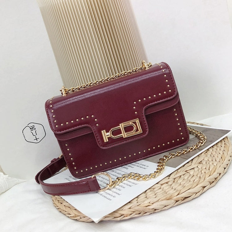 Rivet Shoulder Bag Small Square Bag Ladies Messenger Handbag