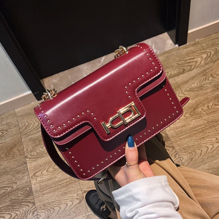 Rivet Shoulder Bag Small Square Bag Ladies Messenger Handbag