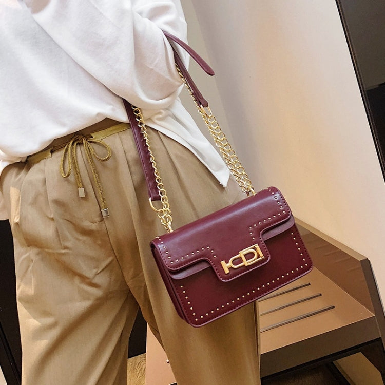 Rivet Shoulder Bag Small Square Bag Ladies Messenger Handbag