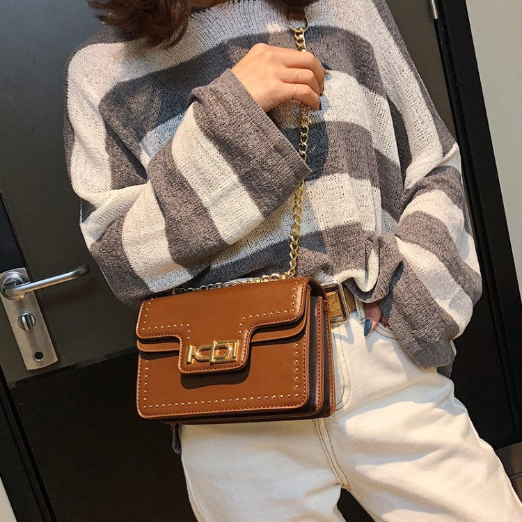 Rivet Shoulder Bag Small Square Bag Ladies Messenger Handbag