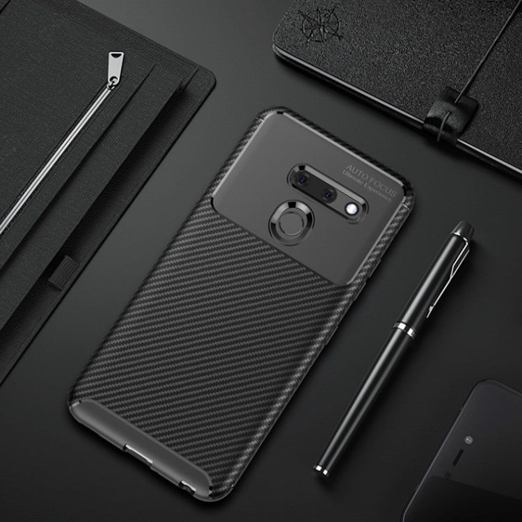 Beetle Series Carbon Fiber Texture Shockproof TPU Case for LG G8 ThinQ