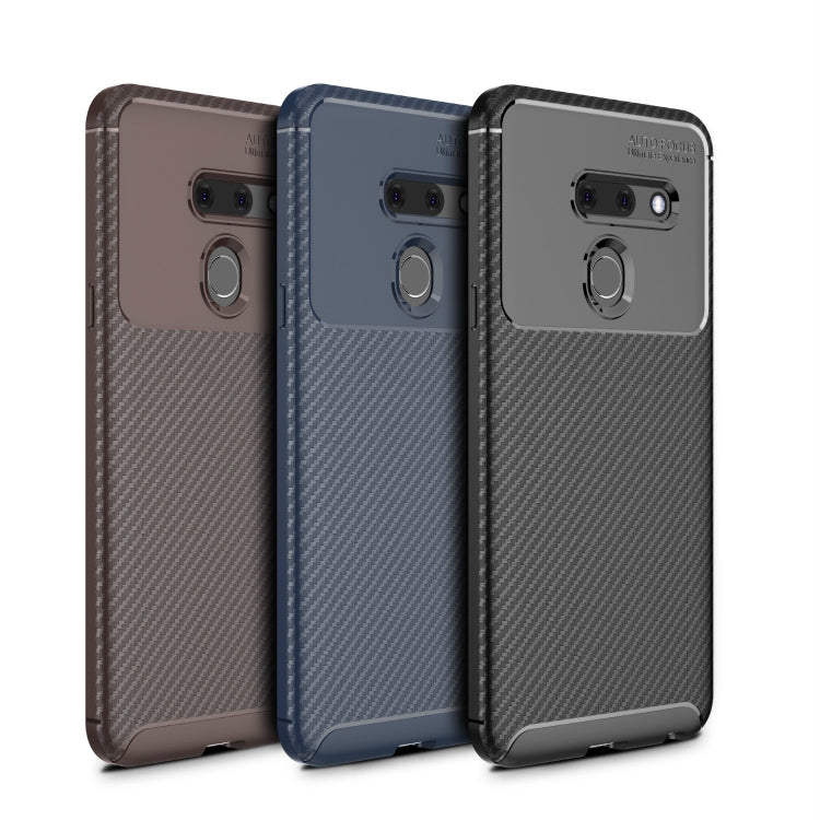 Beetle Series Carbon Fiber Texture Shockproof TPU Case for LG G8 ThinQ
