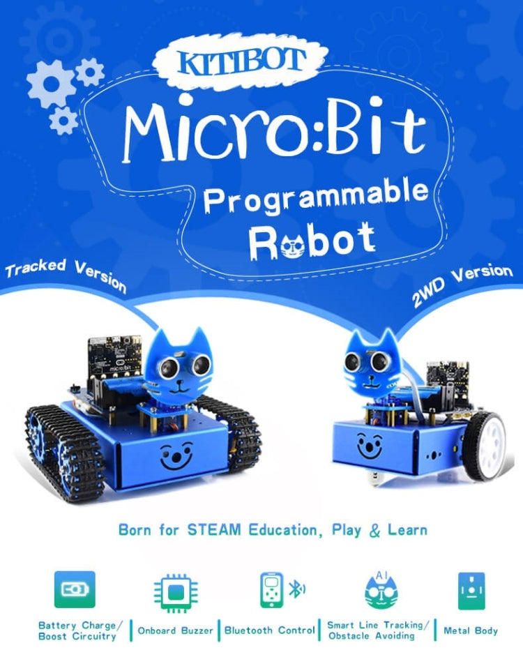 Waveshare KitiBot 2WD Robot Building Kit for micro:bit