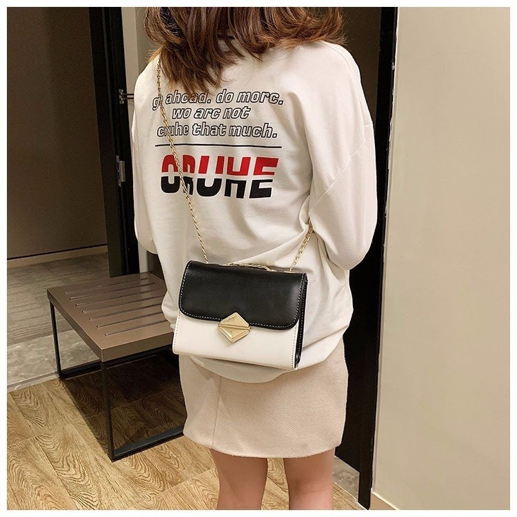 Color Matching Small Square Bag Chain Shoulder Bag Ladies Handbag Messenger Bag
