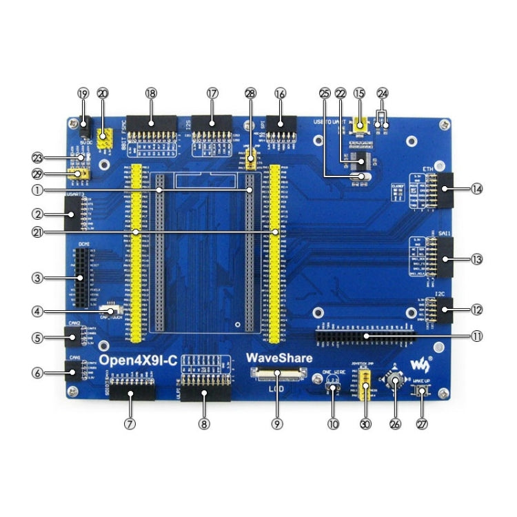 Waveshare Open429I-C Package A, STM32F4 Development Board