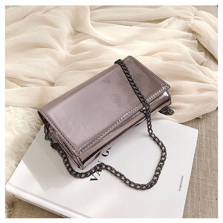 Fashion Smooth Casual Small Square Bag Chain Handbag Single Shoulder Bag Messenger Bag