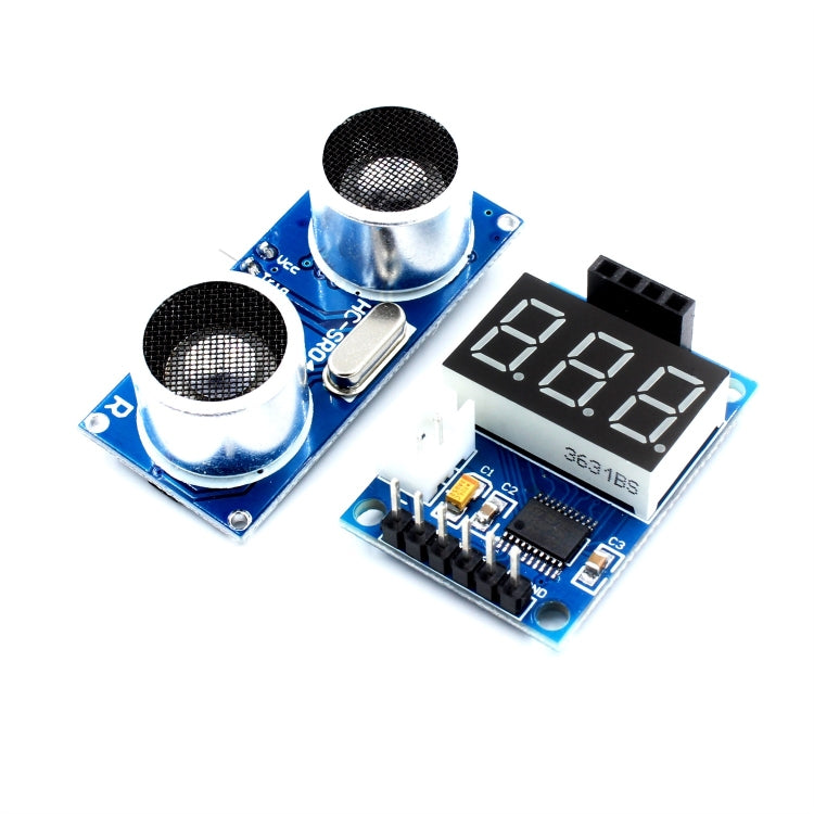 LDTR-WG0171 Ultrasonic Distance Measurement Control Board HC-SR04 Test Board Rangefinder, Digital Display Serial Output