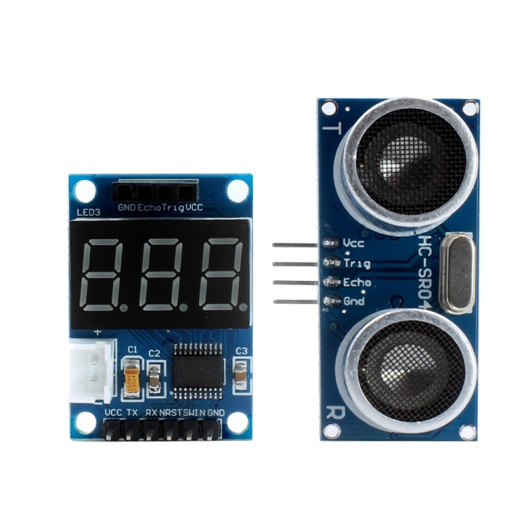 LDTR-WG0171 Ultrasonic Distance Measurement Control Board HC-SR04 Test Board Rangefinder, Digital Display Serial Output