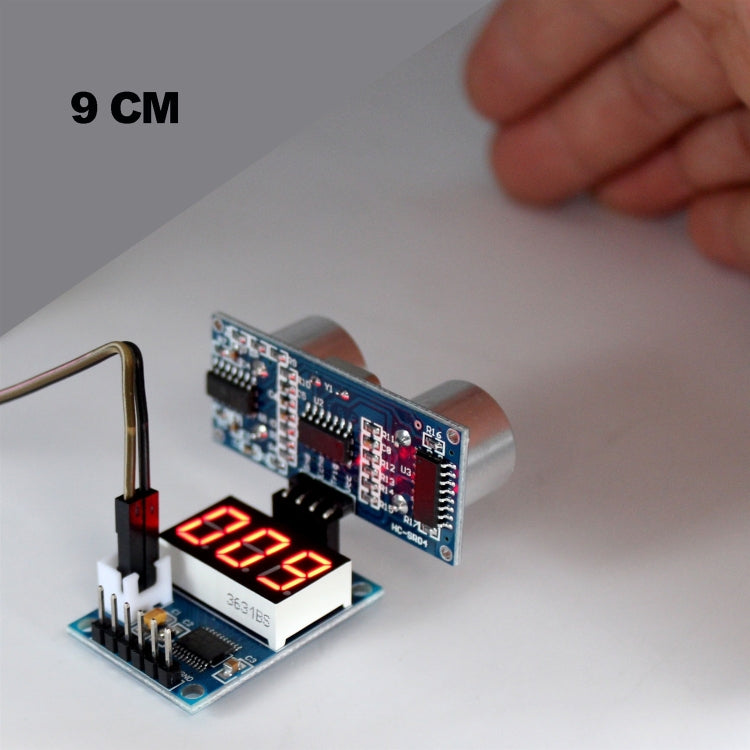 LDTR-WG0171 Ultrasonic Distance Measurement Control Board HC-SR04 Test Board Rangefinder, Digital Display Serial Output