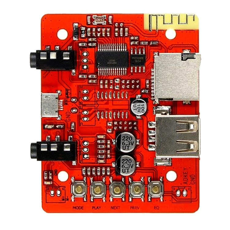 LDTR-WG0183 Stereo Audio Amplifier Module Wireless Bluetooth Receiver, USB Power, Support TF AUX (Red)