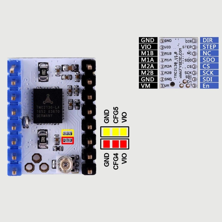 TMC2130 V1.0 Stepper Motor Driver Module w/Heat Sink & Screwdriver for 3D Printer