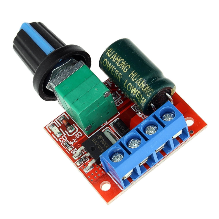 LDTR-WG0203 Mini DC-DC 4.5V-35V 5A 90W PWM DC Motor Speed Controller Module Speed Regulator Board Switch Speed Controller (Red)
