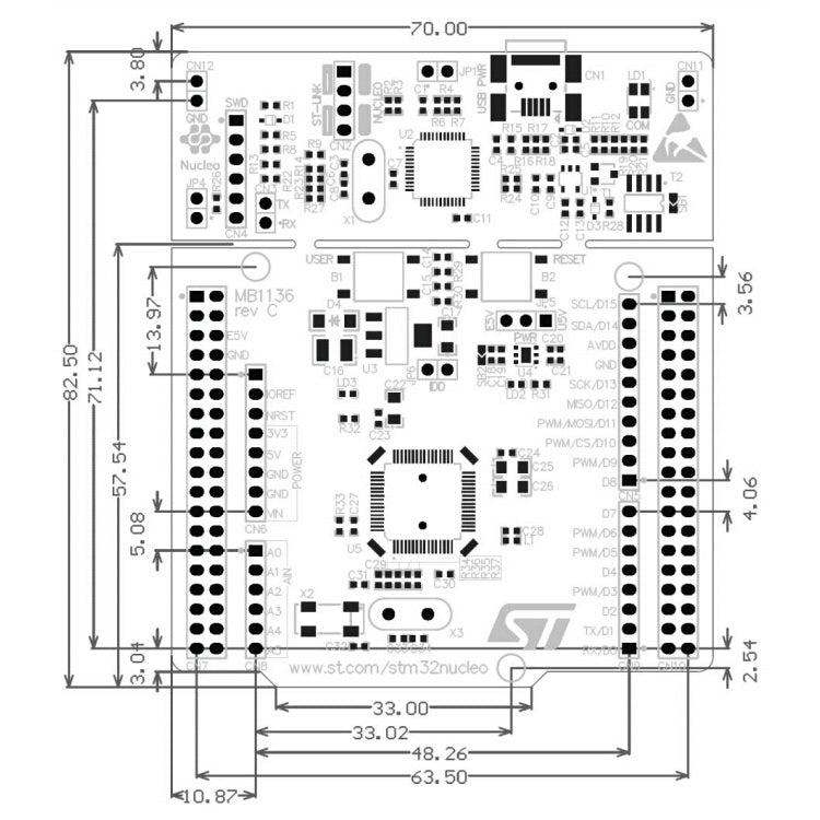Waveshare NUCLEO-F410RB, STM32 Nucleo-64 Development Board