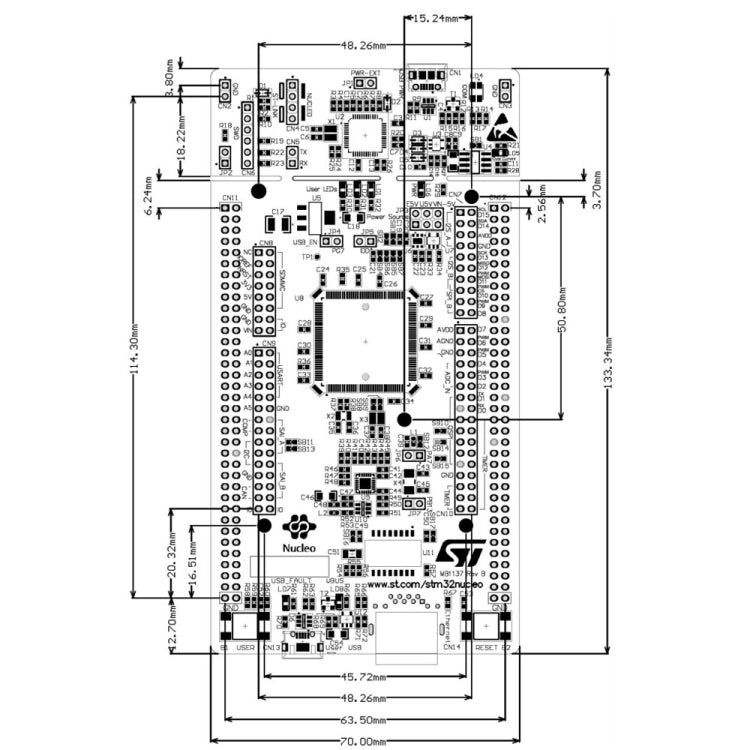 Waveshare NUCLEO-F746ZG, STM32 Nucleo-144 Development Board