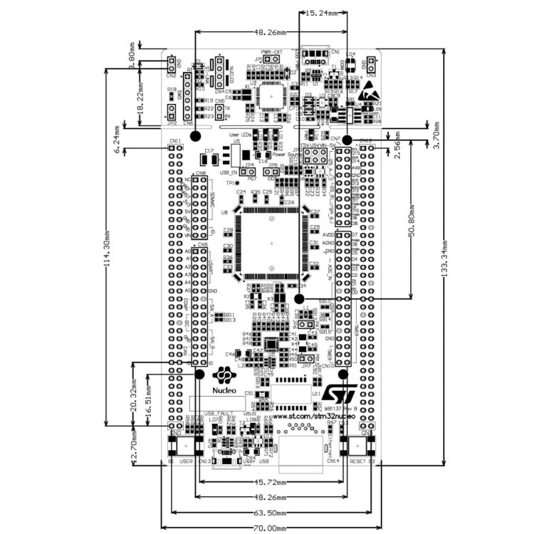 Waveshare NUCLEO-F446ZE, STM32 Nucleo-144 Development Board