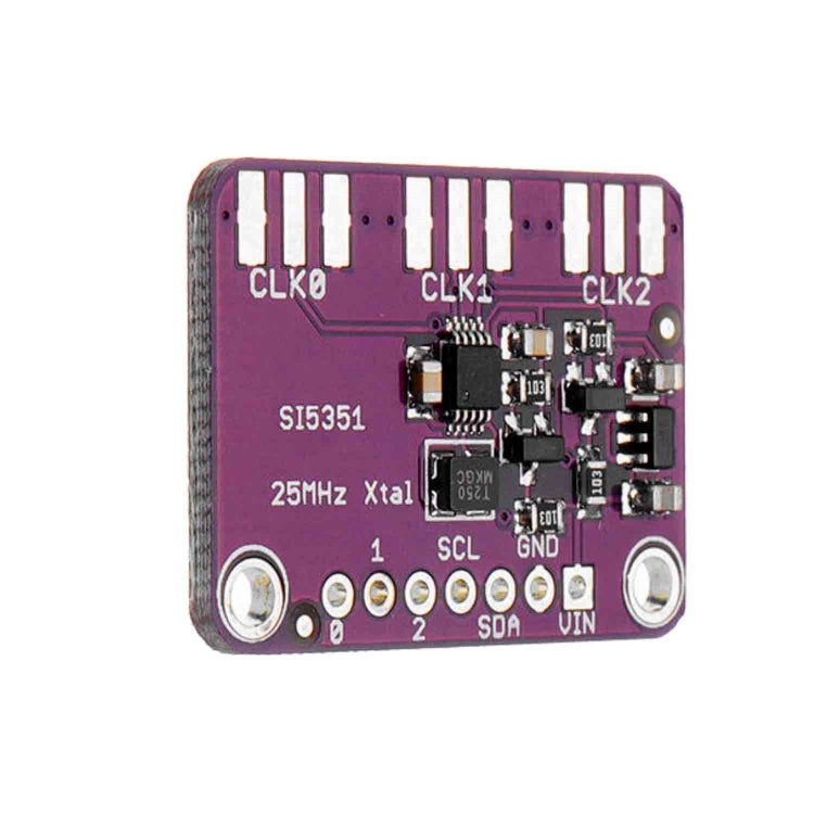 LDTR-WG0224 Si5351A Si5351 I2C 25MHZ Controller Clock Generator Breakout Board, 8KHz to 160MHz DC 3-5V (Purple)