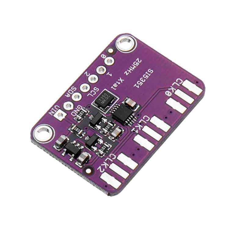 LDTR-WG0224 Si5351A Si5351 I2C 25MHZ Controller Clock Generator Breakout Board, 8KHz to 160MHz DC 3-5V (Purple)