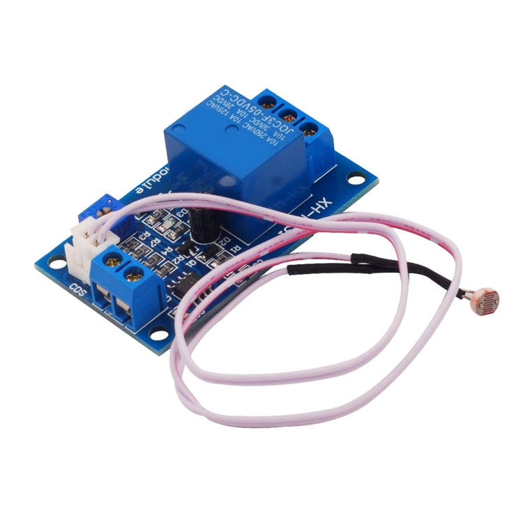 LDTR-WG0225 DC12V Photosensitive Resistor Module Light Control Switch Photosensitive Relay Power Module with Probe Cable, Automatic Control Brightness with Reverse Connection Protection Function (Blue)