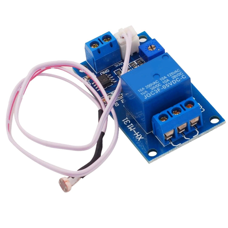 LDTR-WG0225 DC12V Photosensitive Resistor Module Light Control Switch Photosensitive Relay Power Module with Probe Cable, Automatic Control Brightness with Reverse Connection Protection Function (Blue)
