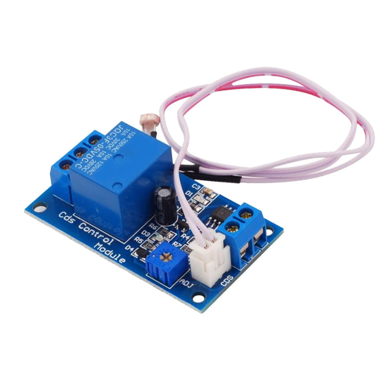 LDTR-WG0225 DC12V Photosensitive Resistor Module Light Control Switch Photosensitive Relay Power Module with Probe Cable, Automatic Control Brightness with Reverse Connection Protection Function (Blue)