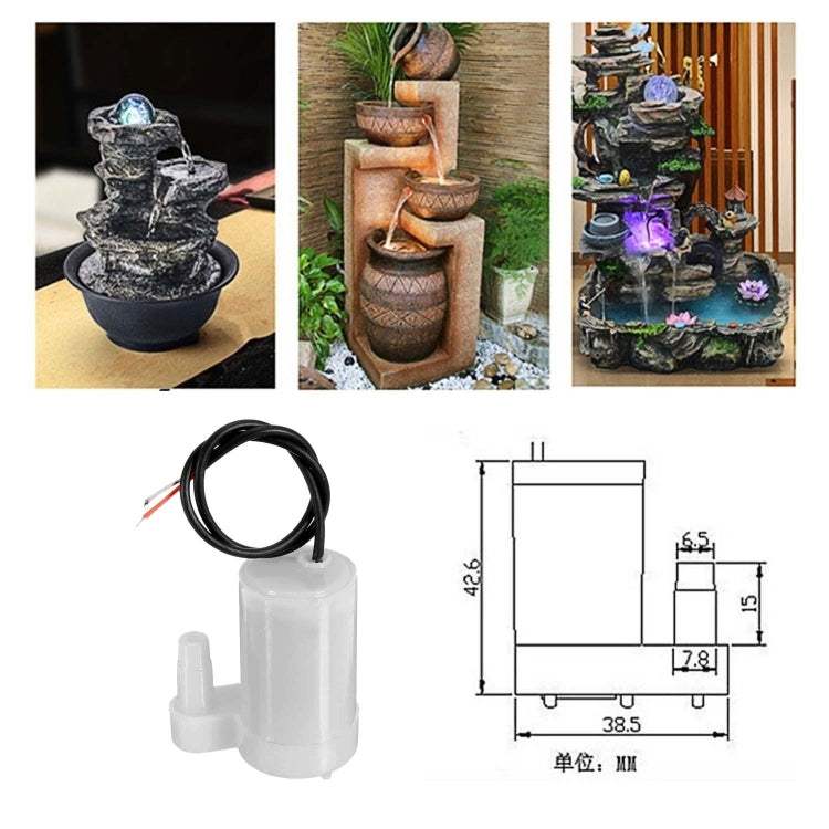 LDTR-WG0243 Mini Micro Submersible Motor Pump Water Pumps, DC 3-6V 100L/H (White)