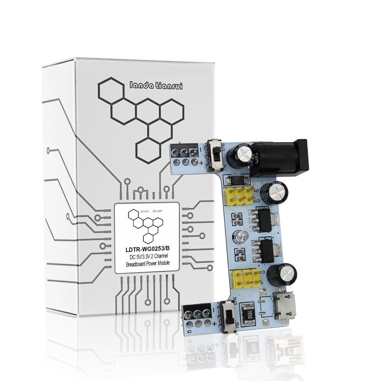 LDTR-WG0253/B DC 5V/3.3V 2-Channel Breadboard Power Module