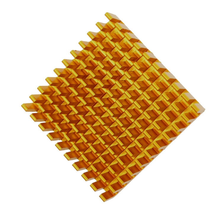 LDTR-WG0261/B 45x45x10mm Aluminum Heat Sink Heat Sink Cooler for High Power LED Amplifier Transistor Cooling (Gold)