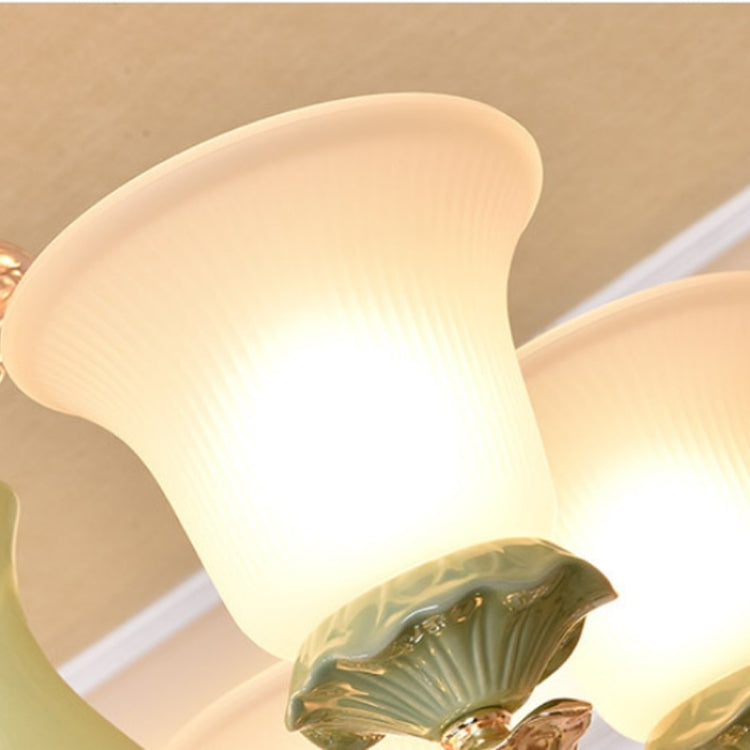 Living Room Simple Atmosphere Restaurant Zinc Alloy Mediterranean Pastoral Bedroom Lighting Lamps with Bulbs, 8 Heads