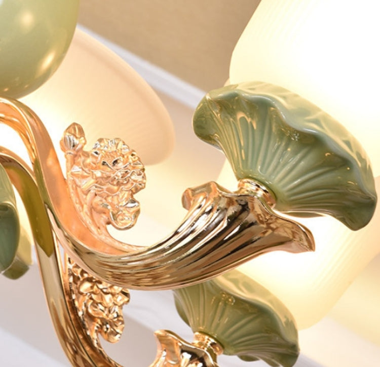 Living Room Simple Atmosphere Restaurant Zinc Alloy Mediterranean Pastoral Bedroom Lighting Lamps with Bulbs, 8 Heads