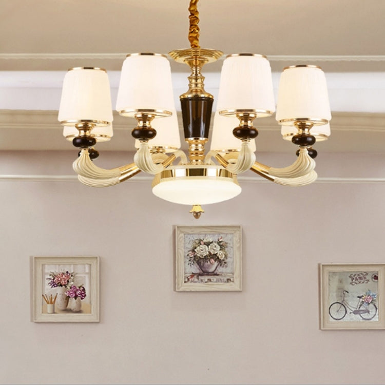 Atmosphere Zinc Alloy Garden Bedroom Simple Villa Duplex Restaurant Living Room Lamps, 8 Heads