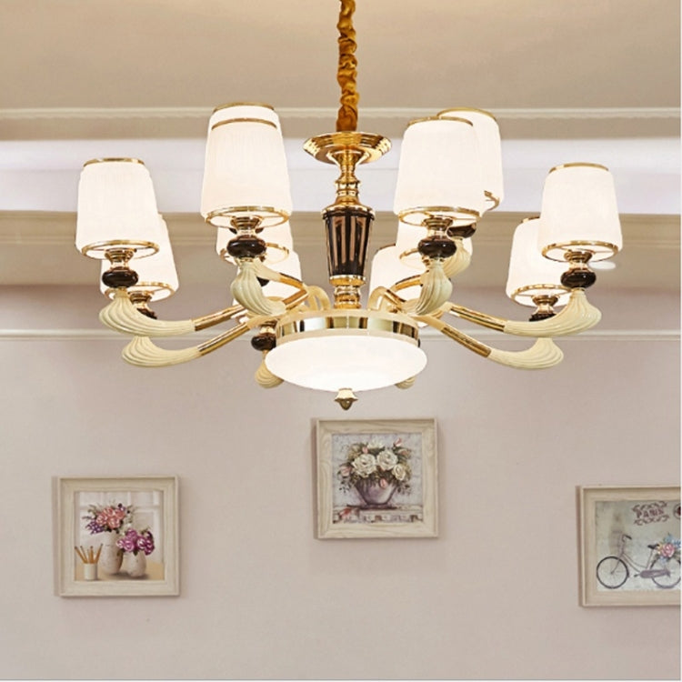 Atmosphere Zinc Alloy Garden Bedroom Simple Villa Duplex Restaurant Living Room Lamps, 12 Heads